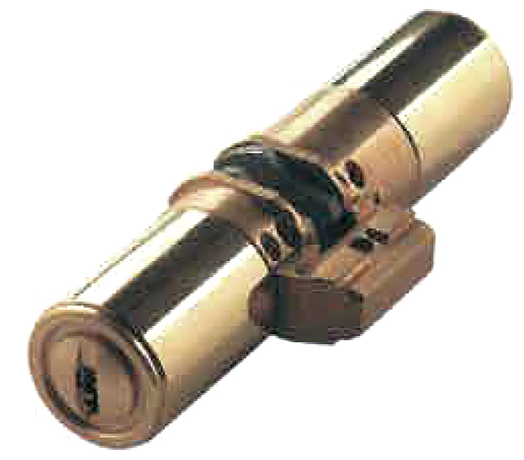 Bombillo P8 "C" 112 mm. (51X61)tipo FICHET latonado5 ll.