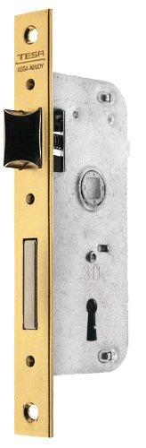 Cerradura embutir 120x65x10 aguja 40 mm. cuadradillo-llave borja c.c. 47,50 mm. latonado