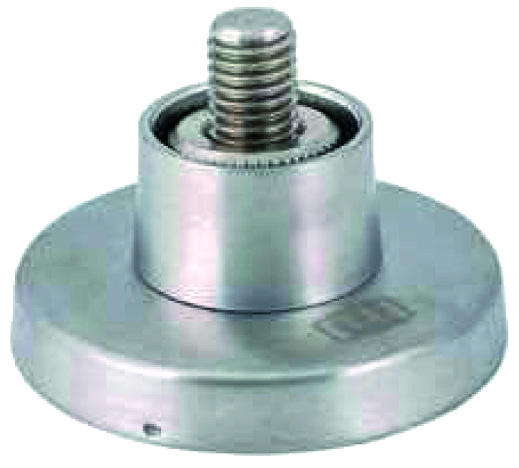 Soporte tubo pared cabina inox