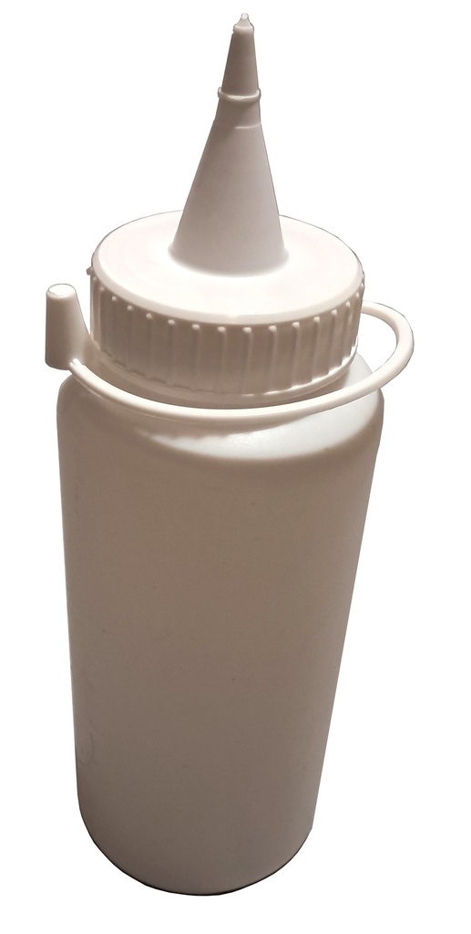 Bote vacio 750 ml. blanco+canula blanca
