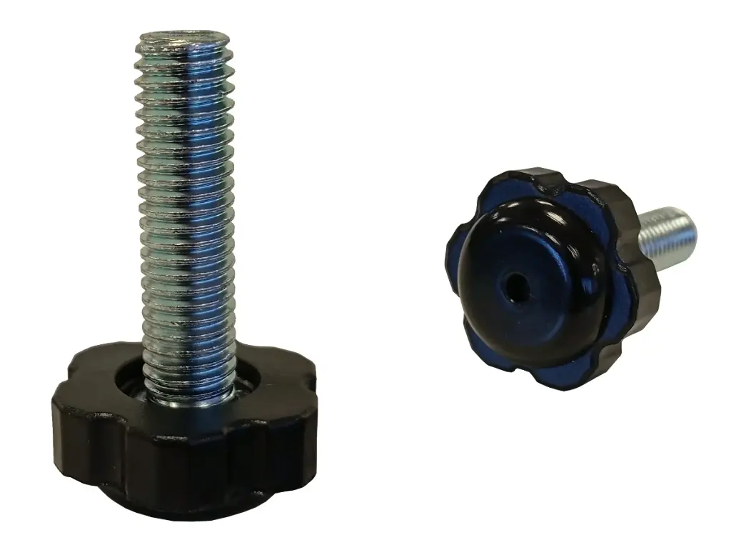 Nivelador Ø 22 rosca M-8x28 largo total  38 mm. SIN corte destornillador