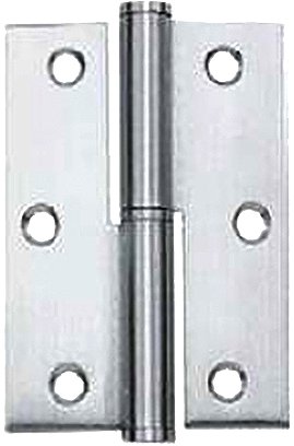 [BI3090652517I] Bisagra pernio 90x65x2,5 mm. pala ancha cuadrada a.inox.sat. izda.