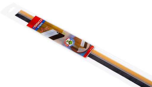 [BL14005] BURLETE100CM. PVC RIGIDO CON CEPILLO TRANSPARENTE