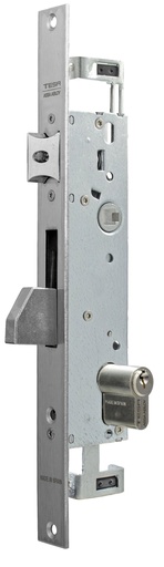 [CE2230253AI] Cerradura embutir 174x38 mm. aguja 25 mm. c.c.85 mm.golpe-palanca basculante acc.llave/cuadradillo fte.recto  a.inox.