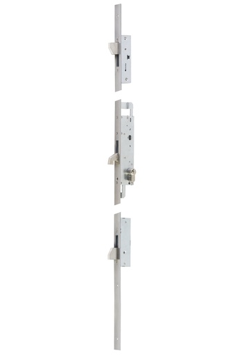 [CE2231P353AI] Cerradura embutir 3 puntos frontales caja 174x48 mm. aguja 35 gancho basculante acc.llave fte. plano recto largo 1860 mm. a.inox.