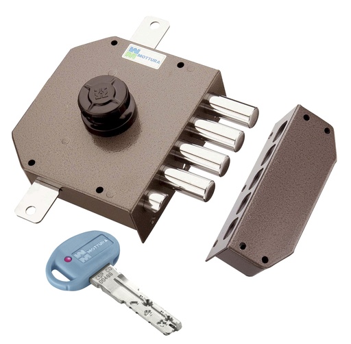 [CS631P8C12D] CERRADURA GOLPE-LLAVE P8 "C" ESMALT.C/VAR.DCHA.