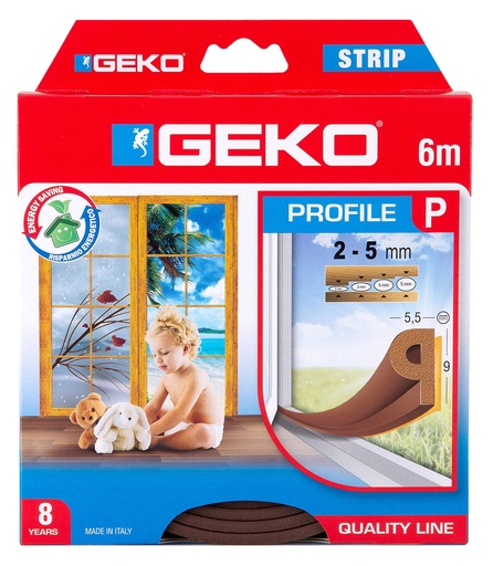 [JU10007] JUNTA CAUCHO EPDM ADH.TIPO P 9X5,5MM. 6 M. MARRON 