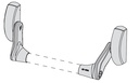 Cerradura antipanico embutir FAST PUSH 1 punto cofres PVD inox. sin barra
