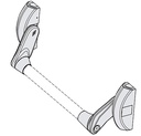 Falleba antipanico sobreponer FAST PUSH 2 modular cofres grises sin barra sin cierres alto-bajo