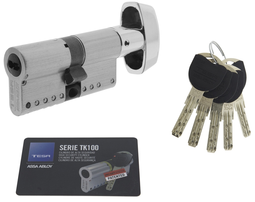 Bombillo TK100 70 mm. (30Px40) pomo leva 15 níquel