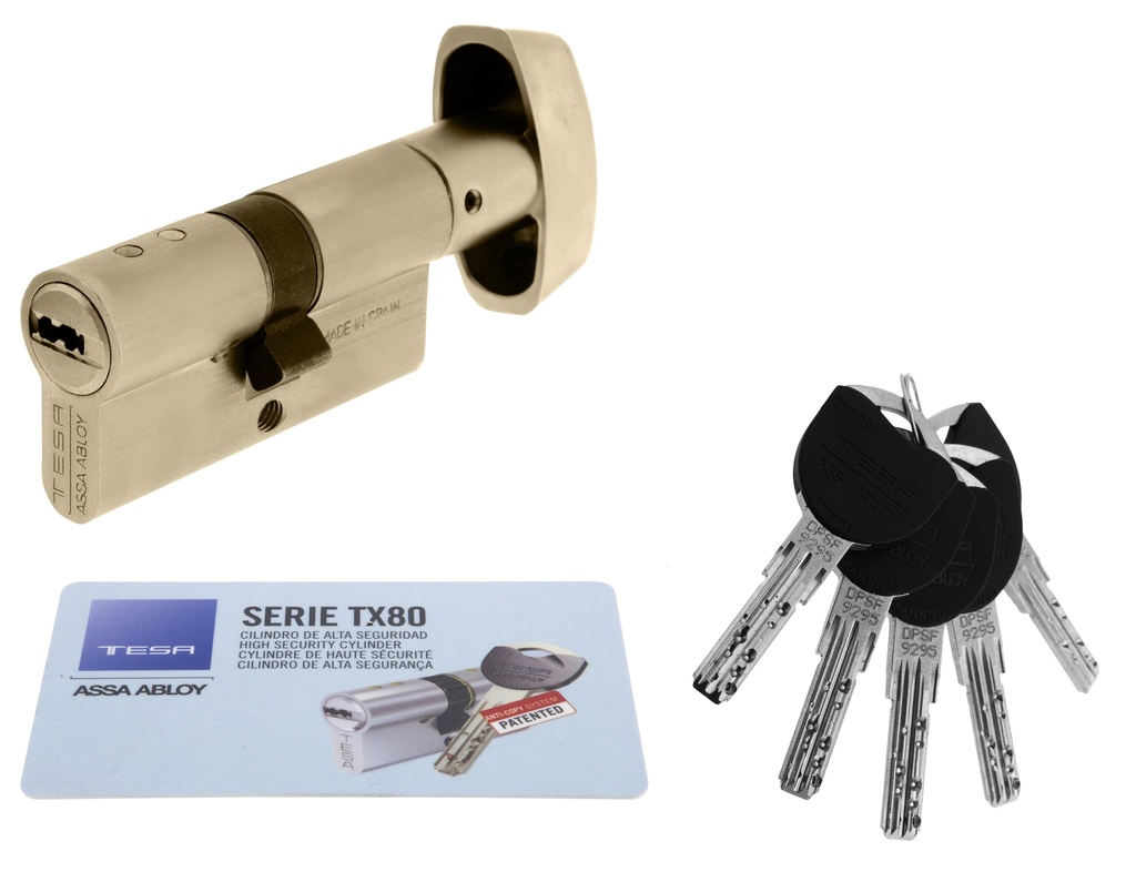 Bombillo TX80 60 mm. (30Px30) pomo latón