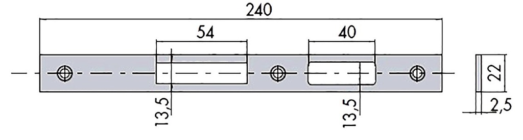CERRADERO PLANO ACERO CINC.44620-44660