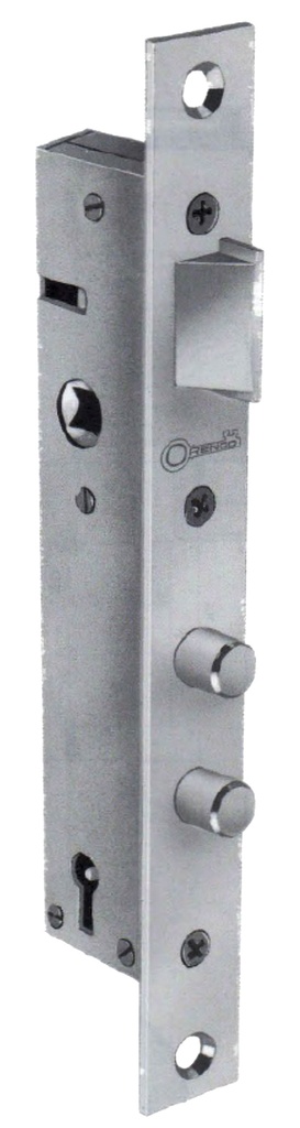 Cerradura puerta metálica 25  golpe-llave 2 bulones dcha.