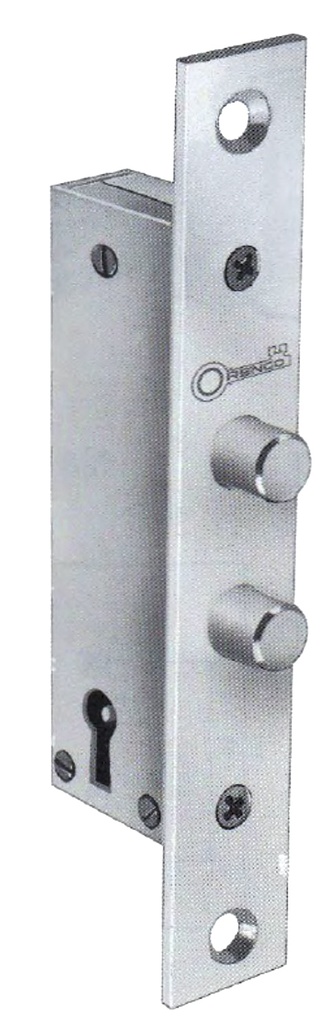 CERRADURA P.METAL 25 LLAVE SOLA 2 BULONES