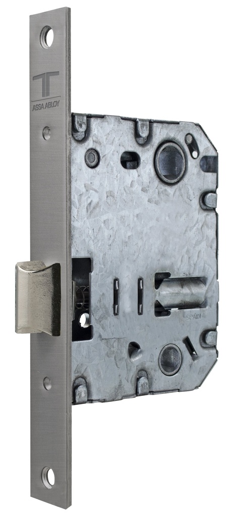 Cerradura embutir 99,60x74,50 aguja 50 mm. golpe solo-cuadradillo-condena c.c.70 mm.fte.20x165 recto inox