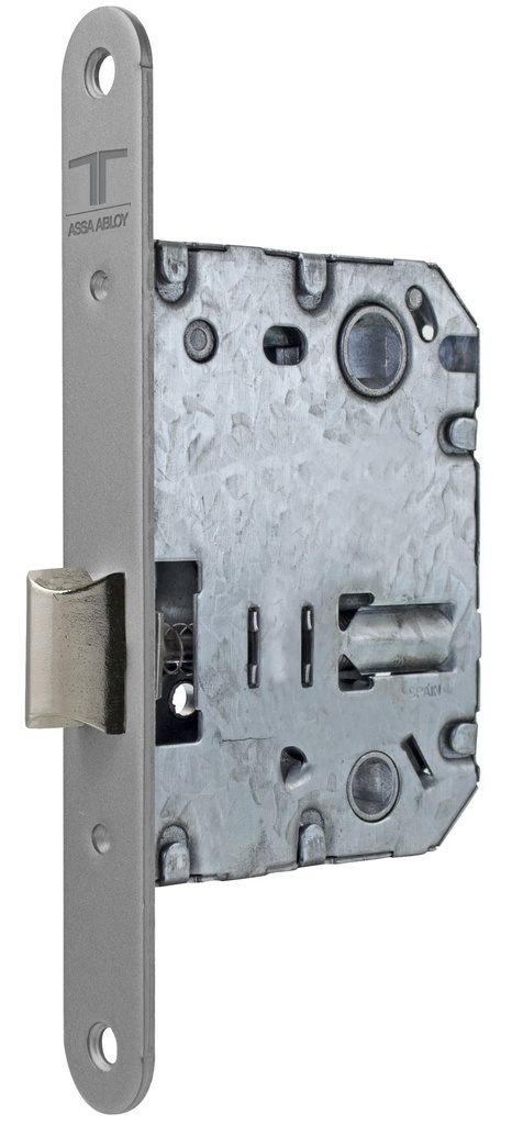 Cerradura embutir 99,60x74,50 aguja 50 mm. golpe solo-cuadradillo-condena c.c.70 mm.fte.20x165 redondo cromado