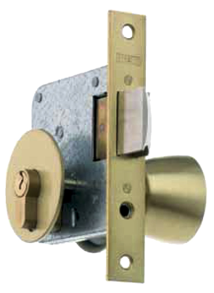 CERRADURA EMB.POMO INT.LATON MATE 50