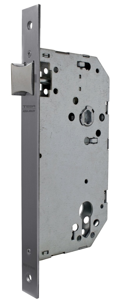 Cerradura embutir 175x79x14 aguja 50 mm. golpe solo fte.recto niquelado