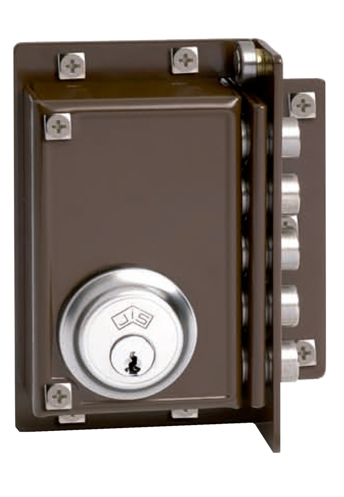 CERRADURA SOBREP.LLAVE SOLA MARRON DCHA.