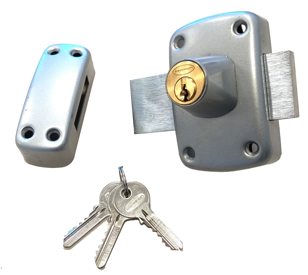 Cerrojo sobreponer IXXTRON bombillo 40 mm. llave ext/int.esm.R9006