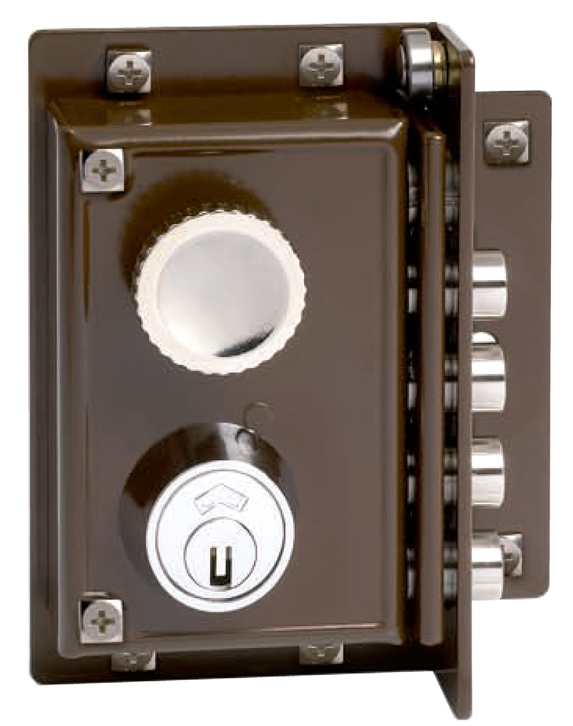 CERRADURA CONTRAP.GOLPE-LLAVE MARRON DCH