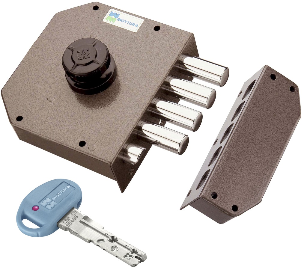CERRADURA GOLPE-LLAVE P8 "C" ESMALTADO IZDA.
