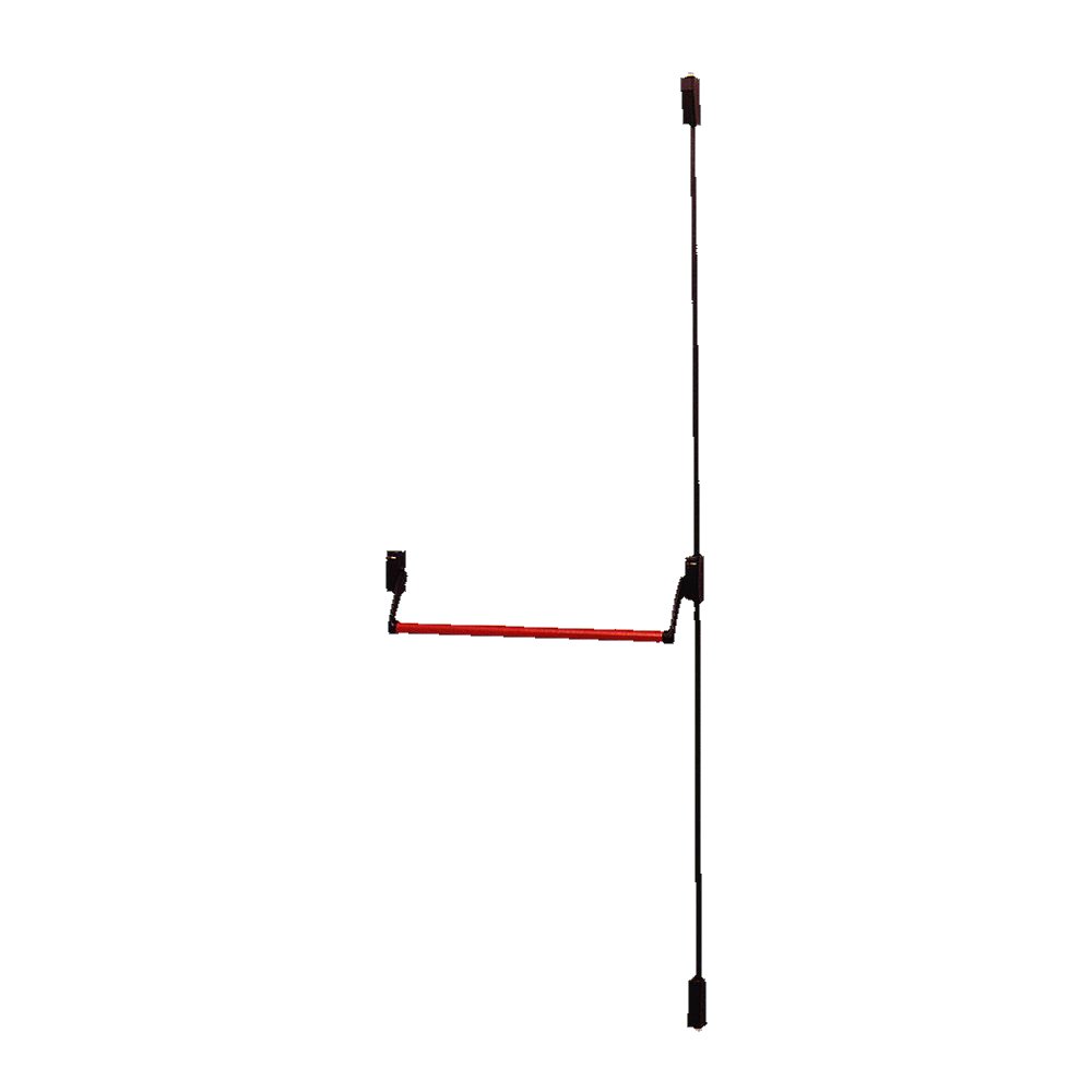 Falleba antipanico SERIE 59600 2 puntos cofres negros-barra 900 mm. roja-cierres alto-bajo negro