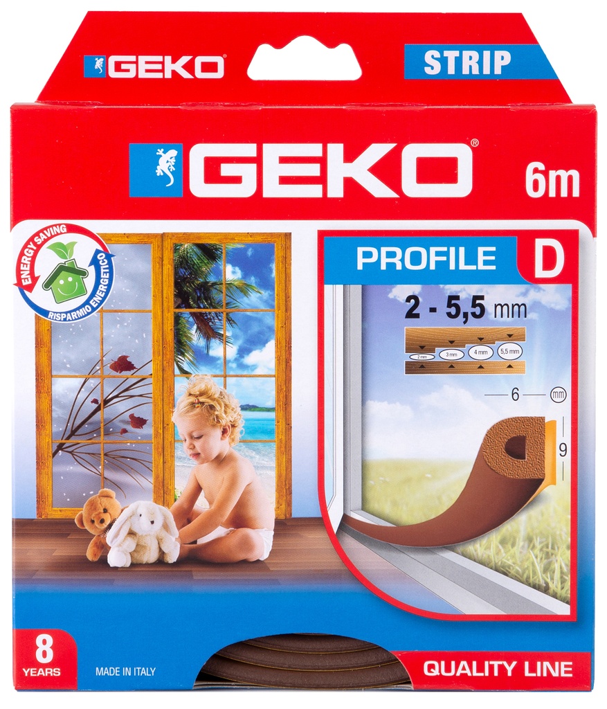 JUNTA CAUCHO EPDM ADH.TIPO D 9X6 MM. 6 M MARRON