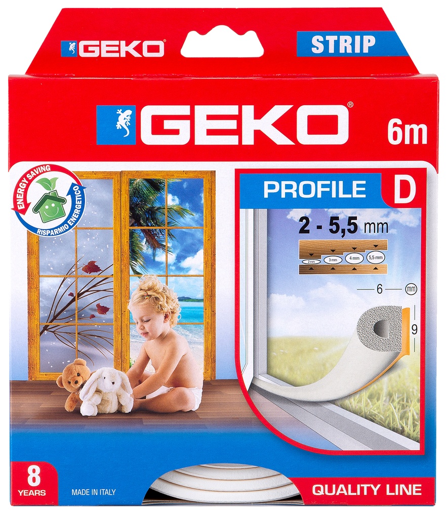 JUNTA CAUCHO EPDM ADH.TIPO D 9X6 MM. 6 M BLANCA