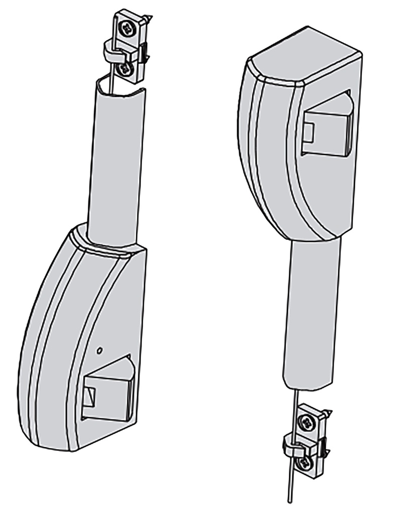 Cierres FAST PUSH-TOUCH  alto/bajo lateral negro