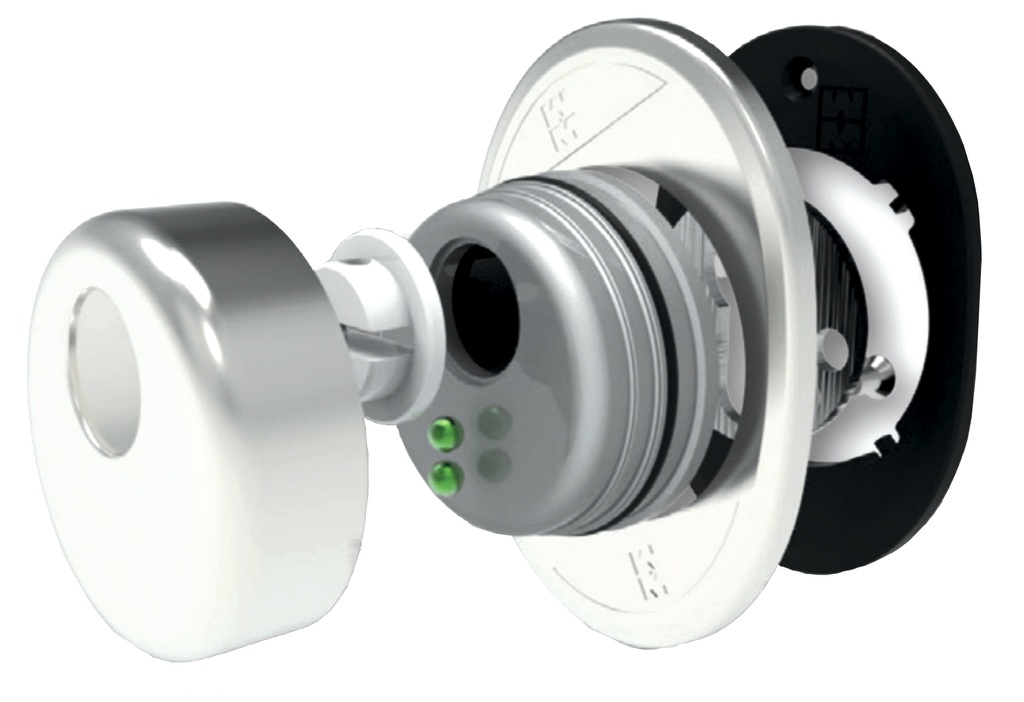 Escudo Ø 50 "DEFENDER" 3,5 mm. altura 25+embellecedor bronce