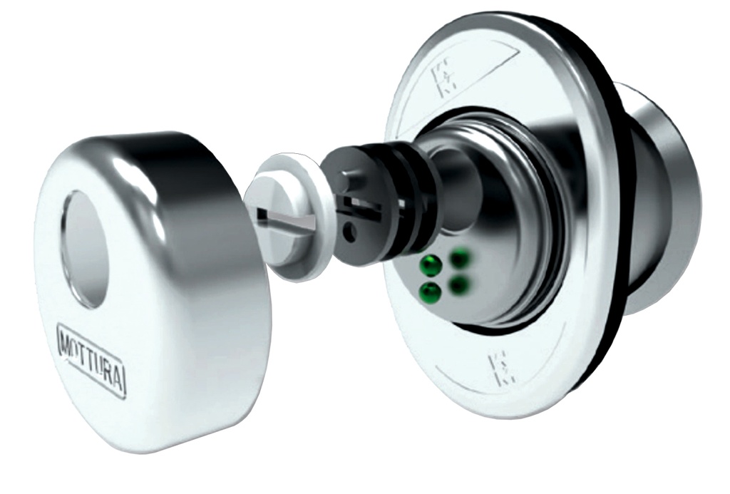 Escudo Ø 50 "DEFENDER" altura 60+embellecedor cromo