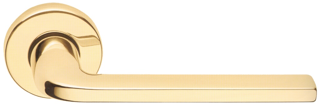 Jgo. manivelas MILLY placa Ø 50+placa interna plástico dorado