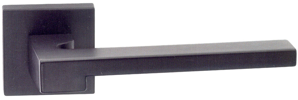 Jgo. manivelas GINEVRA pl.cuadrada 50x50 negro mate