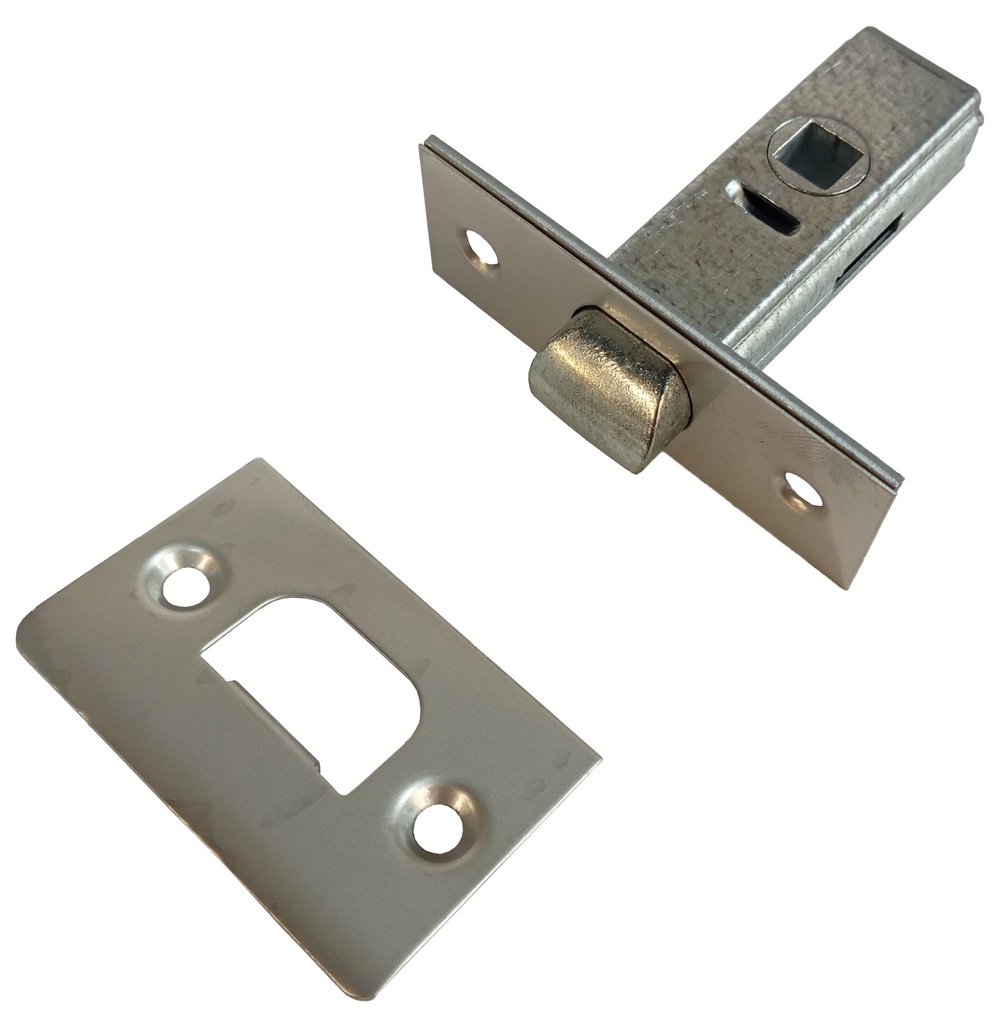Picaporte doble muelle c/cuad.a.inox.35 70x25