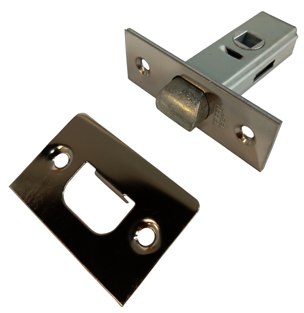 Picaporte simple muelle c/cuad.h.cromo45 70x25
