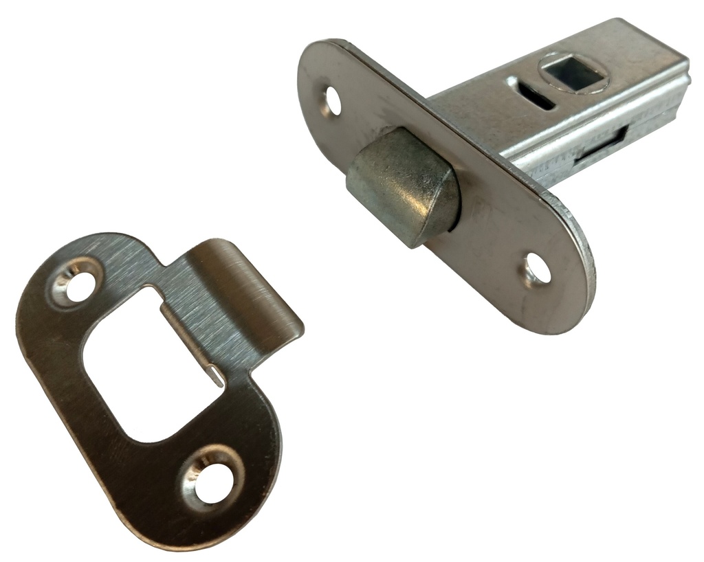 Picaporte doble muelle c/rdo.a.inox 35