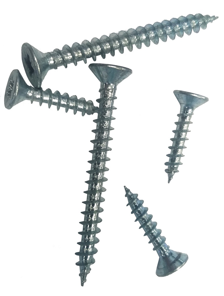 Tornillo aglomerado cabeza plana CHIP-FIX n 2 cincado 3,0x40