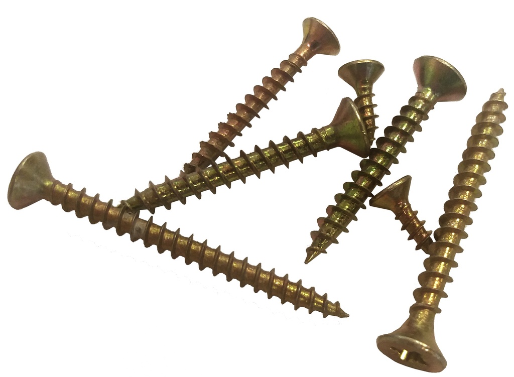 Tornillo aglomerado cabeza plana CHIP-FIX bicromatado 4,5x25
