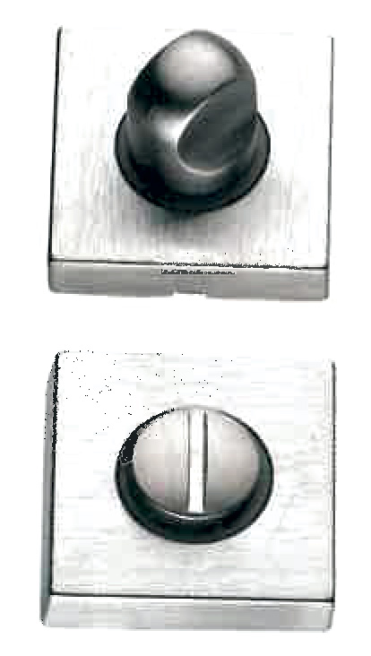 Muletilla completa roseta 50x50 negro mate