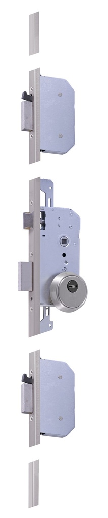 Cerradura embutir seguridad pestillo 3 puntos T60 60 inox c/l.