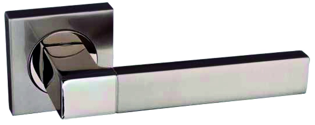 Jgo. manetas ZAMORA placa 52x52 mm. niq.sat/niq.brillo