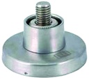 Soporte tubo pared cabina inox