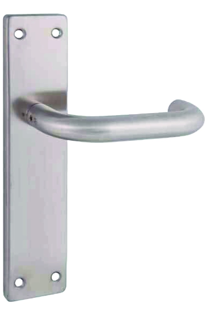 Jgo. manivelas "U" placa rectangular 230x50 mm. inox.