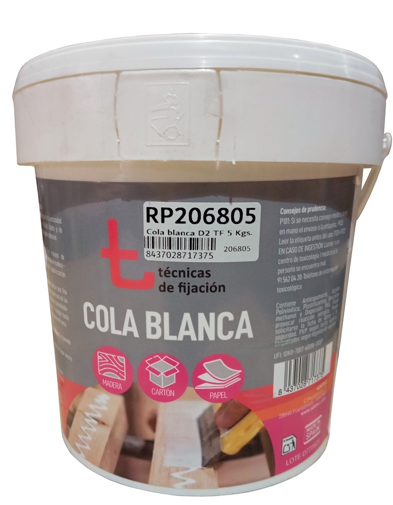 Cola blanca D2 TF 5 Kgs.
