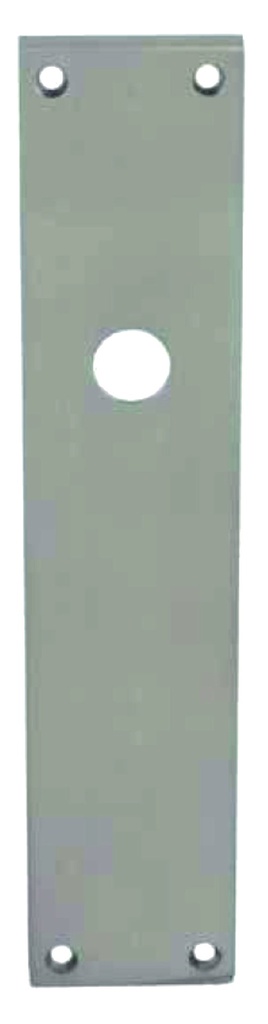 Placa para manilla cuadrada 250x45 mm. níquel satinado