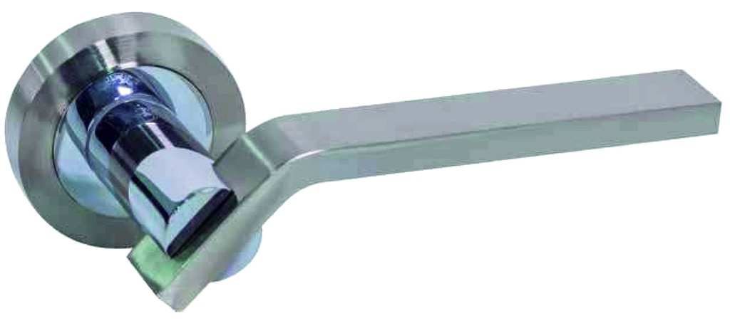Jgo. manivelas DAYHO placa Ø 51 mm. niquel brillo