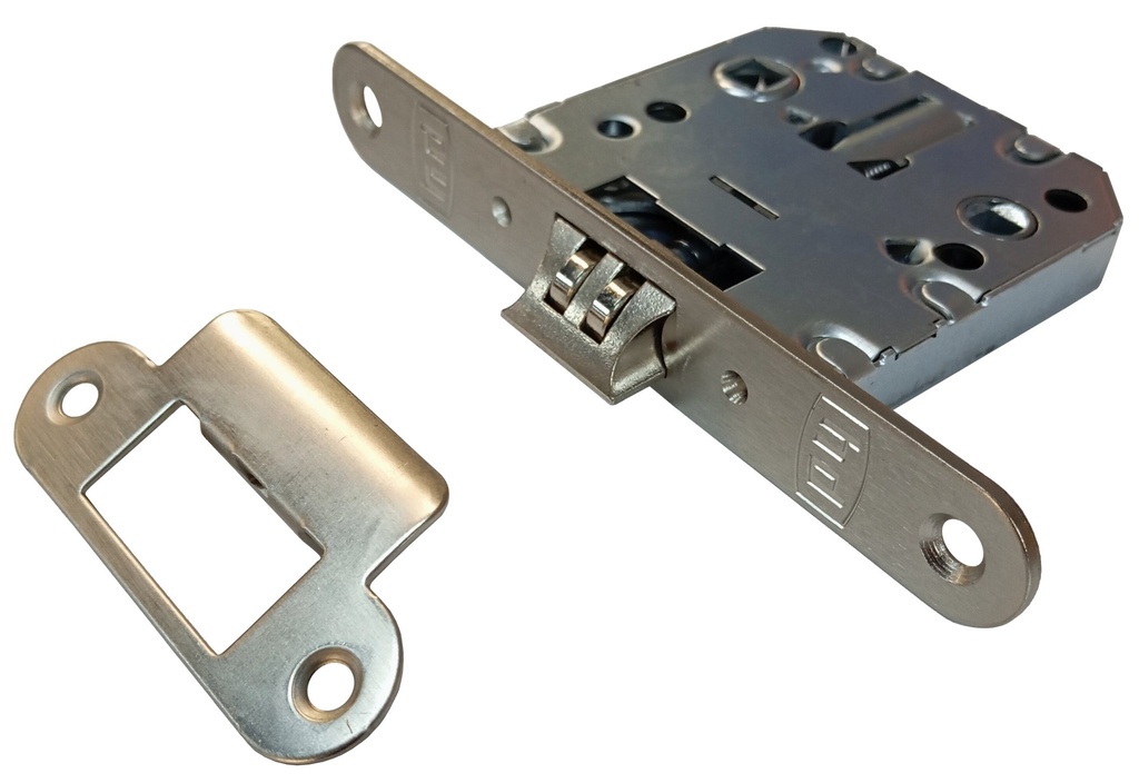 Picaporte golpe solo con rodamientos aguja 50 mm. cantos redondos c.c. 47 mm. niquelado 