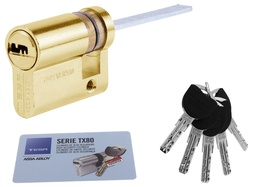 [BSTX8R3010L] Bombillo TX80 40 mm. (30x10 mm.) espadín 50 mm. latón