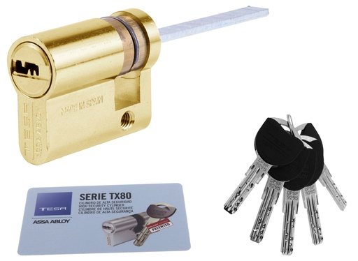 [BSTX8R3010L] Bombillo TX80 40 mm. (30x10 mm.) espadín 50 mm. latón